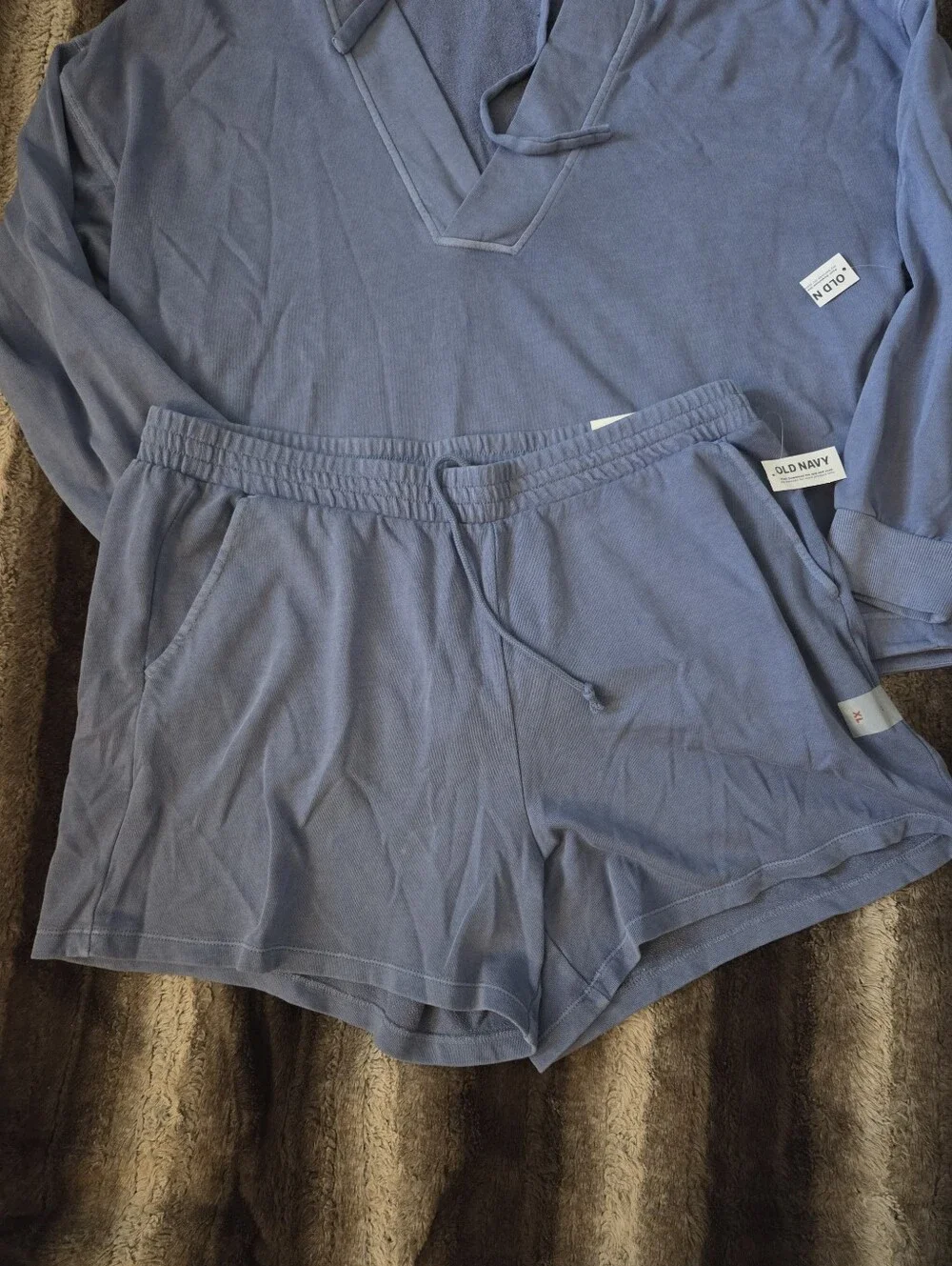 Old Navy So Comfy Shorts & Hoodie Set Size Xl NWT